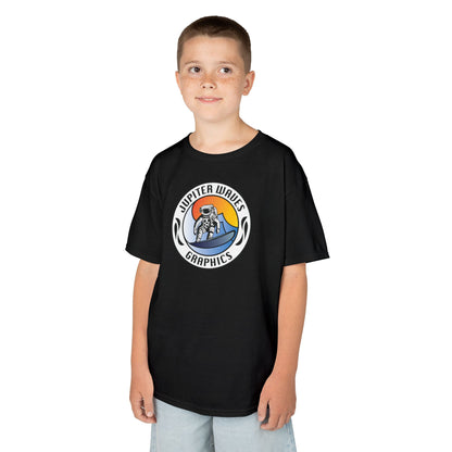 Kids Jupiter Waves Graphics Color Logo Shirt.