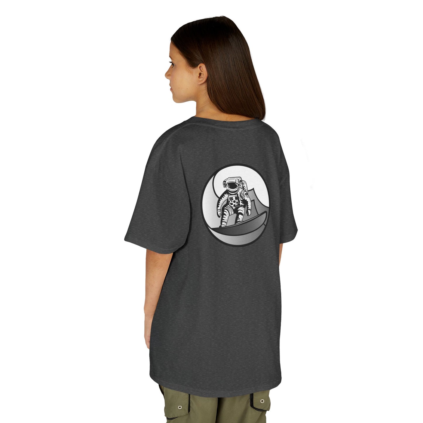 Kids Jupiter Waves Graphics Black and White Logo Shirt.