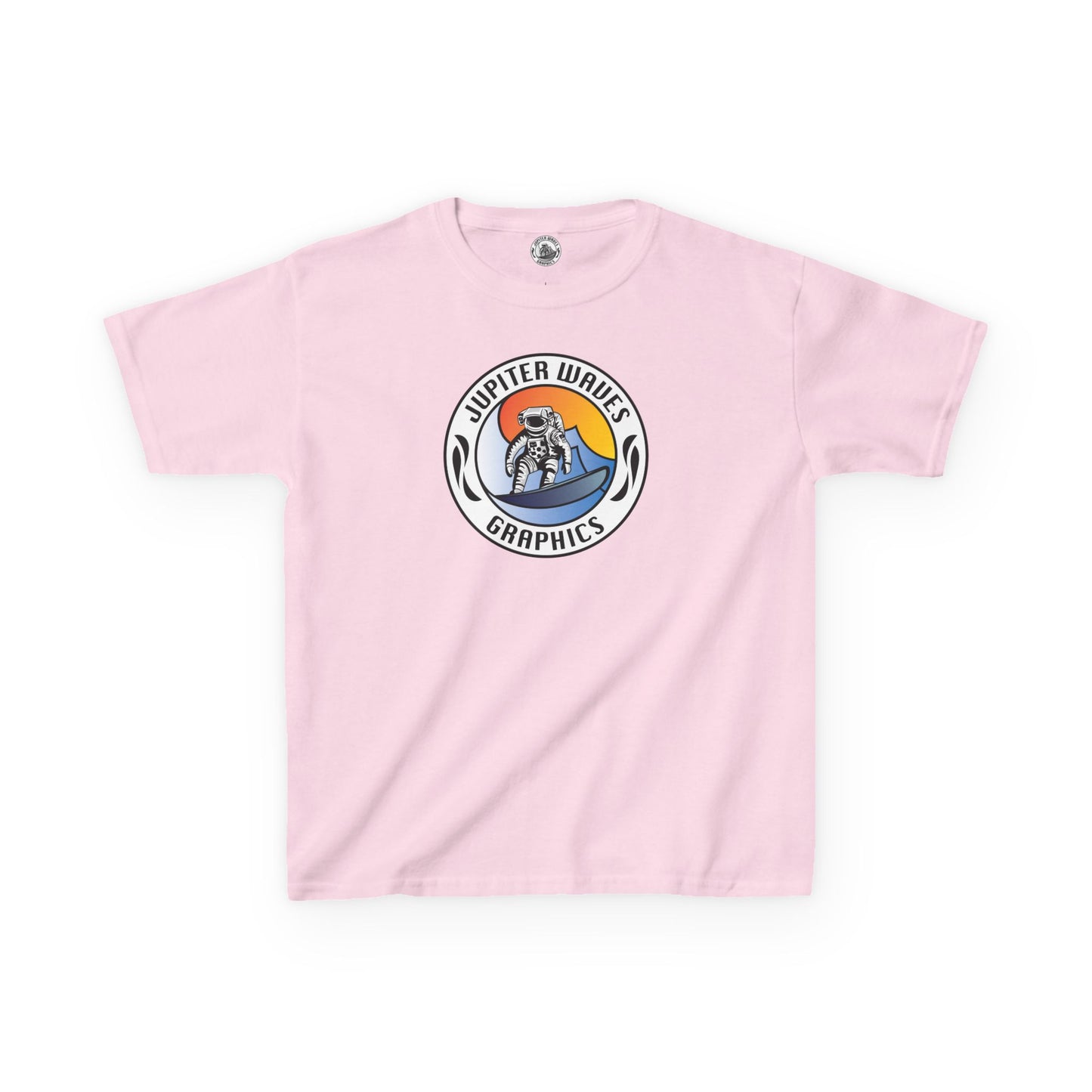 Kids Jupiter Waves Graphics Color Logo Shirt.