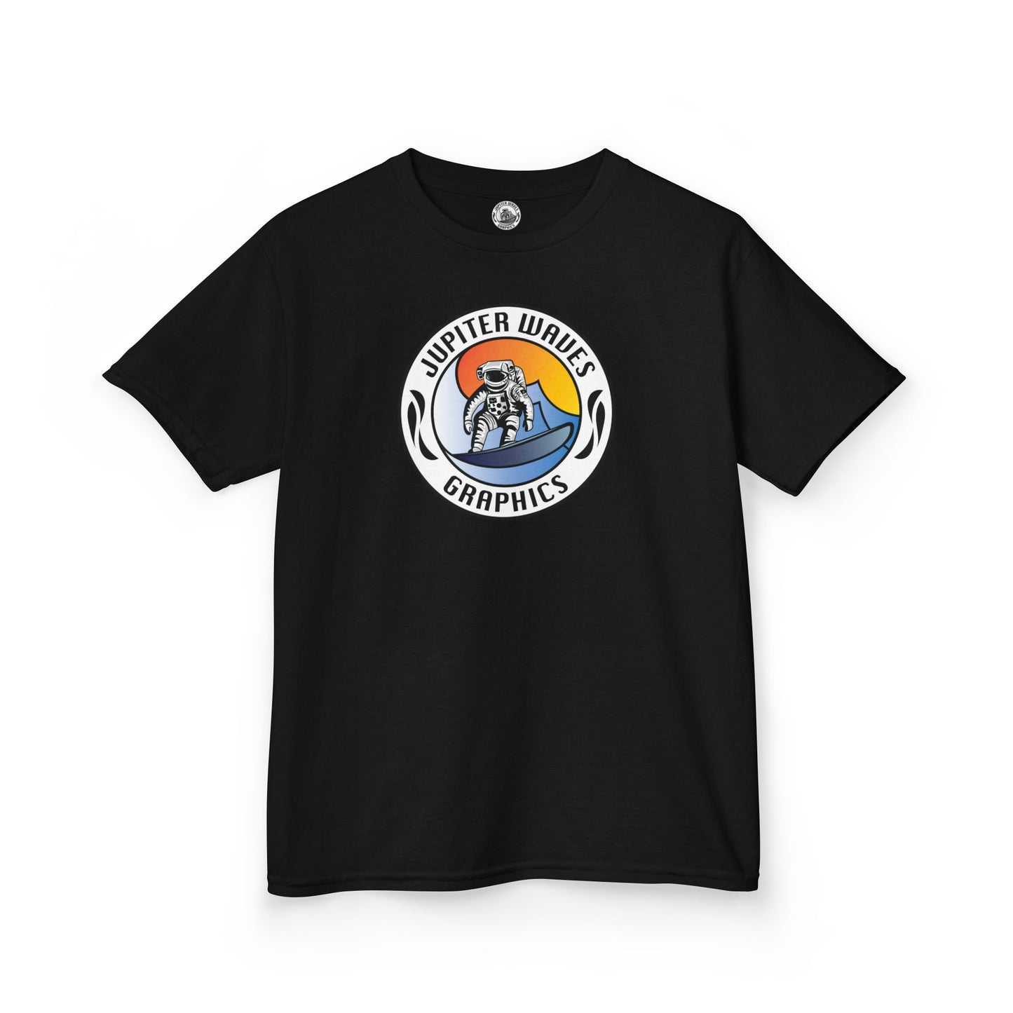 Kids Jupiter Waves Graphics Color Logo Shirt.