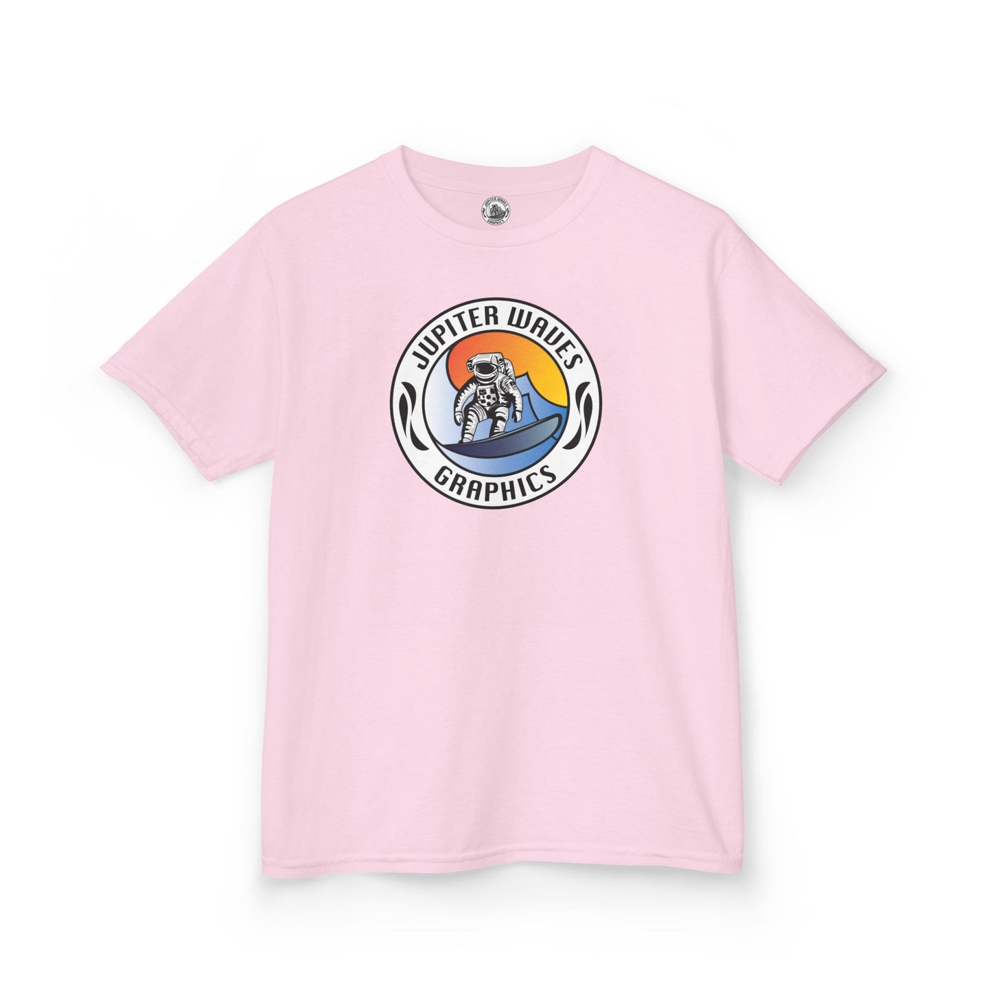 Kids Jupiter Waves Graphics Color Logo Shirt.