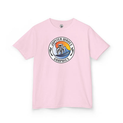 Kids Jupiter Waves Graphics Color Logo Shirt.
