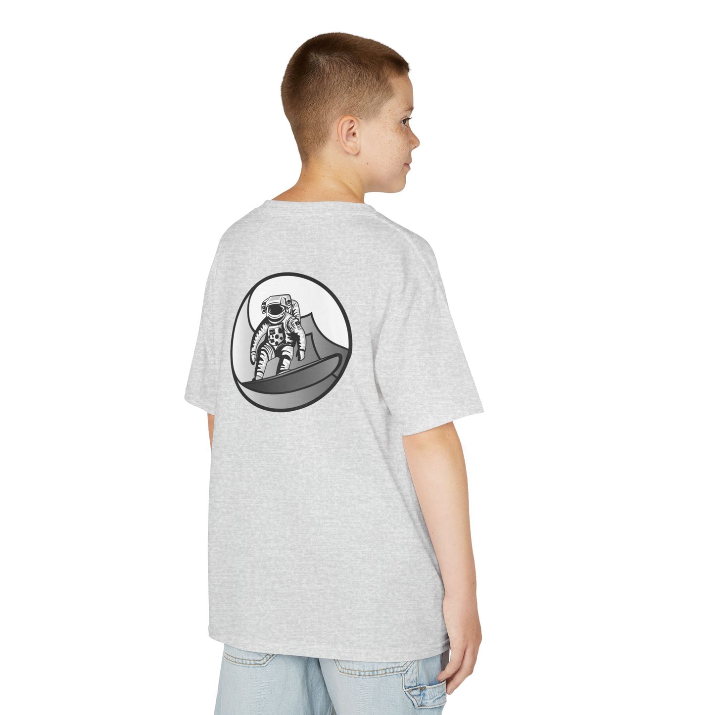 Kids Jupiter Waves Graphics Black and White Logo Shirt.
