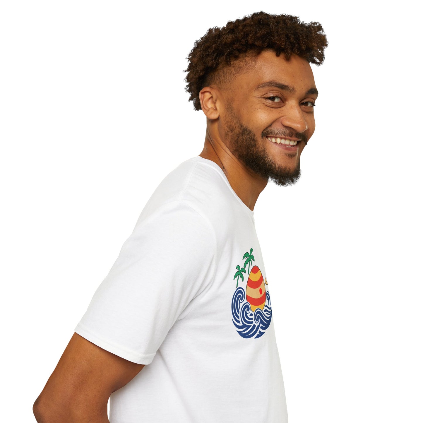 Jupiter Waves Cosmic Surf Graphic Shirt