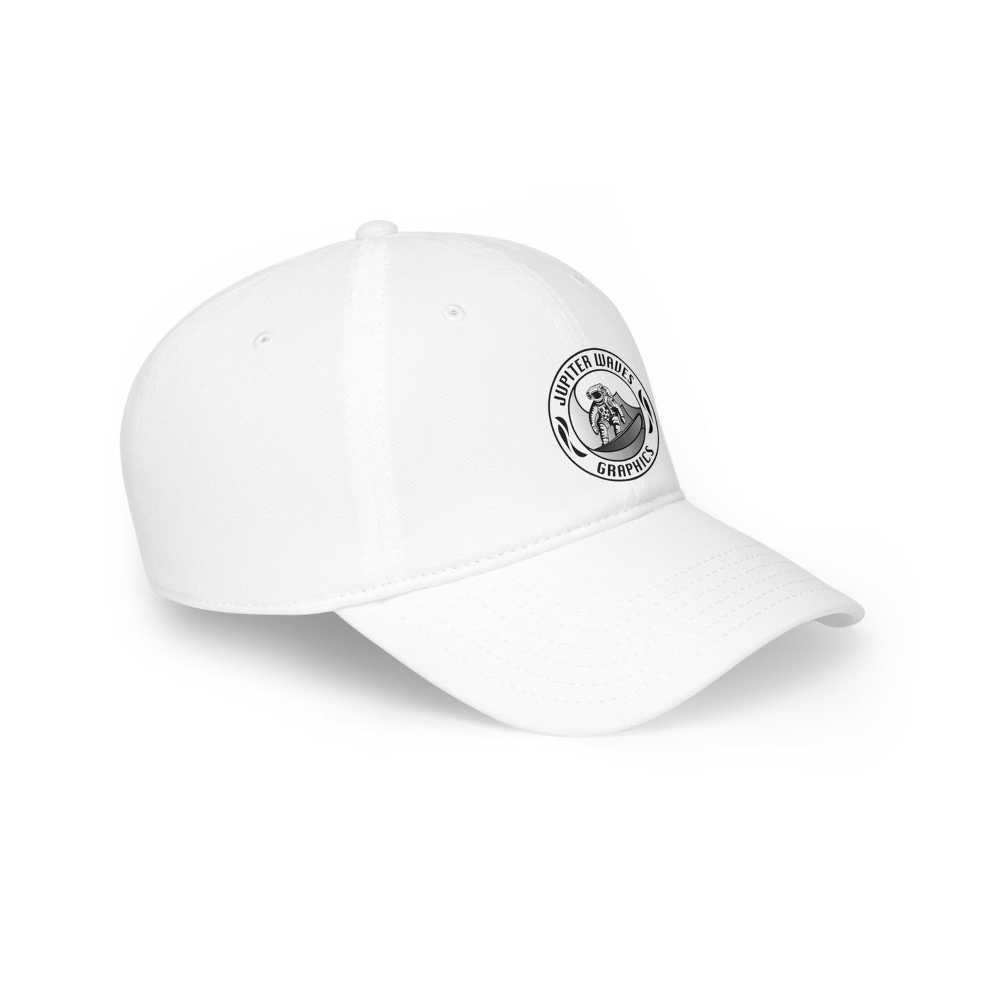 Jupiter Waves Graphic B/W Logo Low Profile Baseball Cap