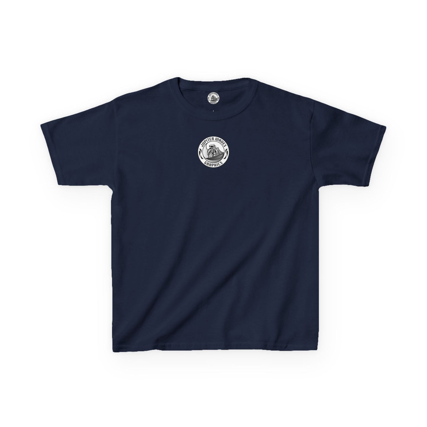 Kids Jupiter Waves Graphics Black and White Logo Shirt.