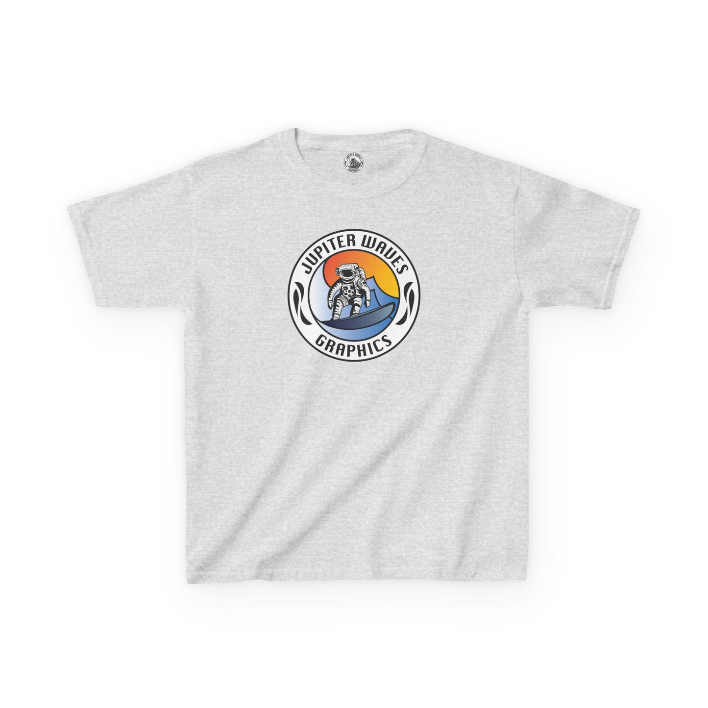 Kids Jupiter Waves Graphics Color Logo Shirt.