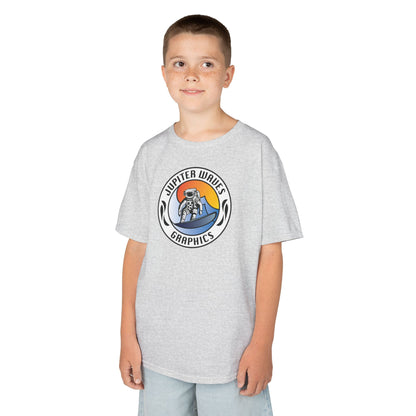 Kids Jupiter Waves Graphics Color Logo Shirt.