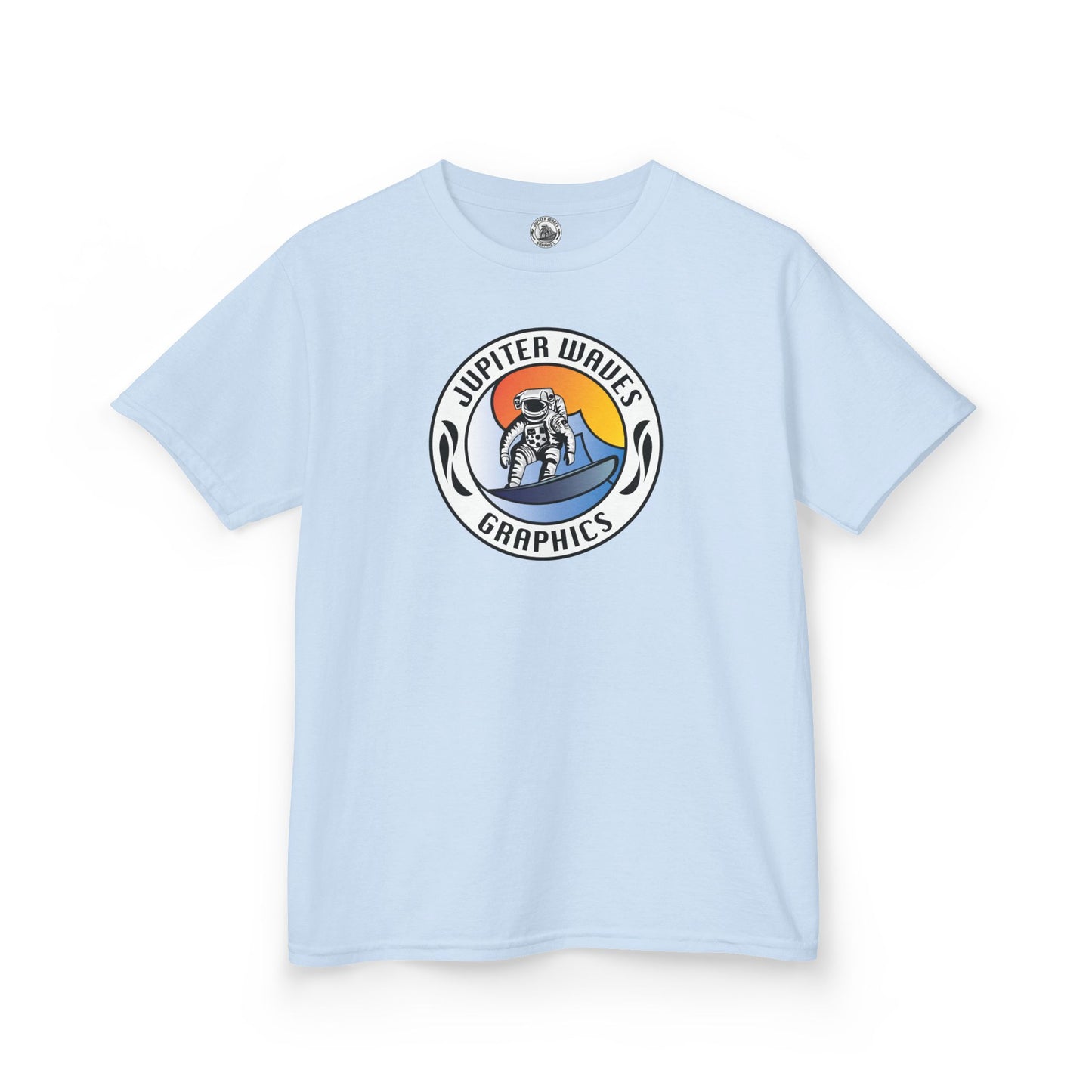 Kids Jupiter Waves Graphics Color Logo Shirt.