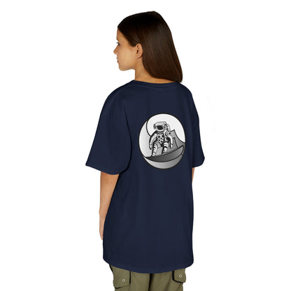 Kids Jupiter Waves Graphics Black and White Logo Shirt.