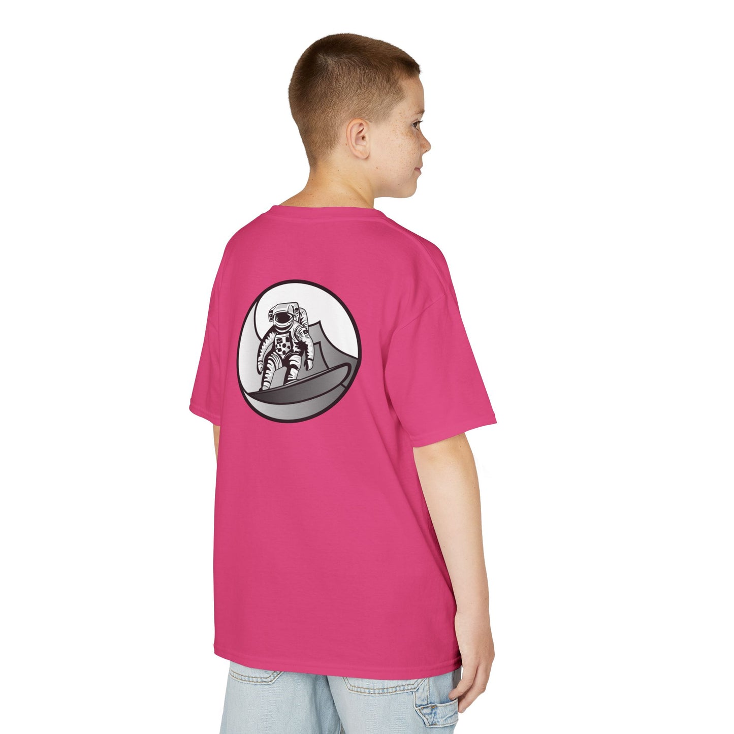 Kids Jupiter Waves Graphics Black and White Logo Shirt.
