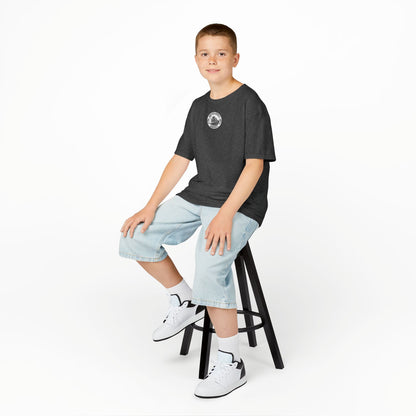 Kids Jupiter Waves Graphics Black and White Logo Shirt.