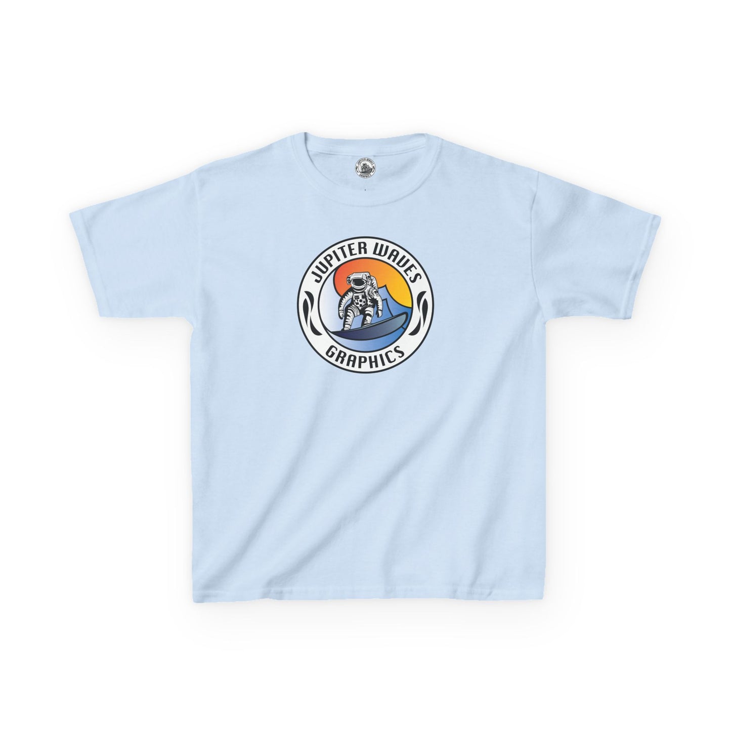 Kids Jupiter Waves Graphics Color Logo Shirt.