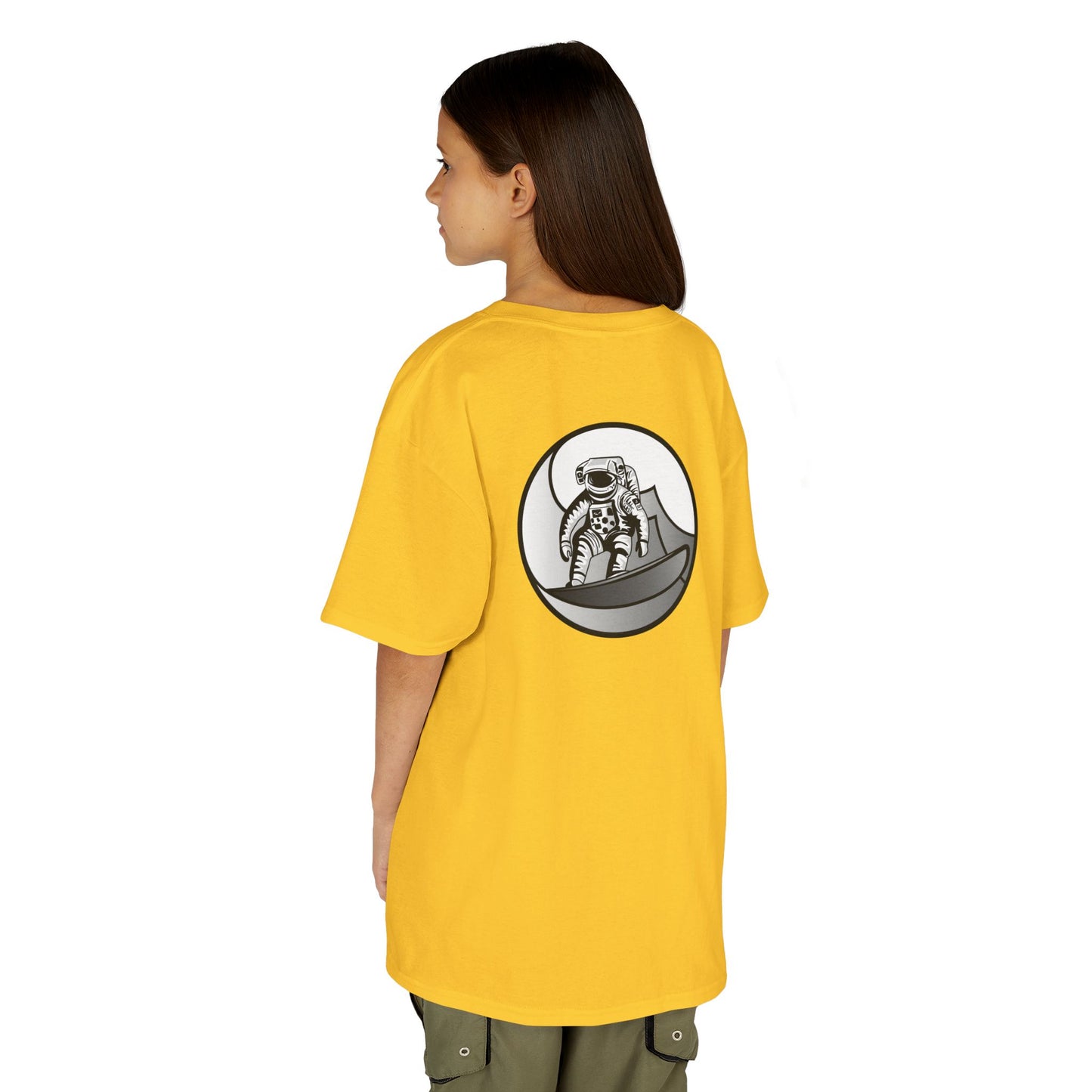 Kids Jupiter Waves Graphics Black and White Logo Shirt.