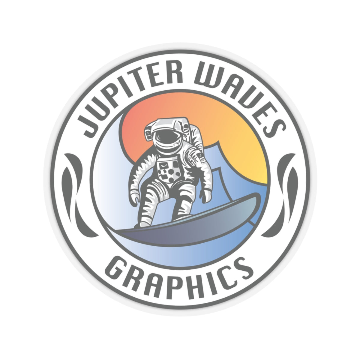 Jupiter Waves Graphics Logo Sticker