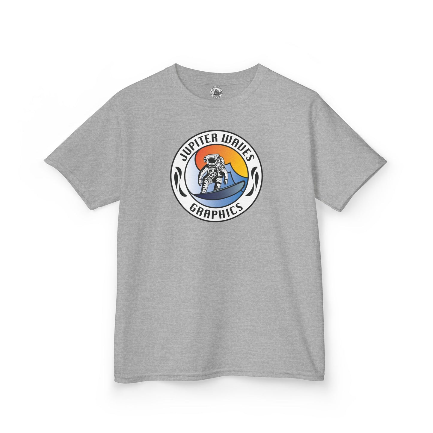 Kids Jupiter Waves Graphics Color Logo Shirt.