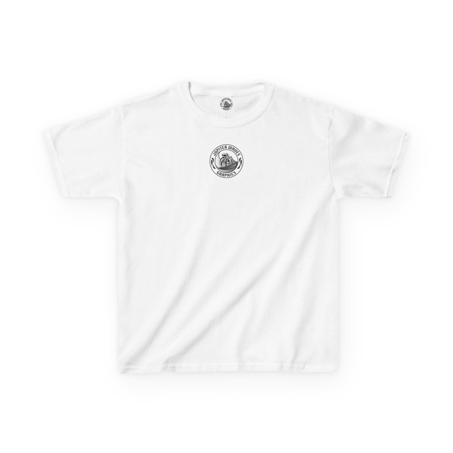 Kids Jupiter Waves Graphics Black and White Logo Shirt.