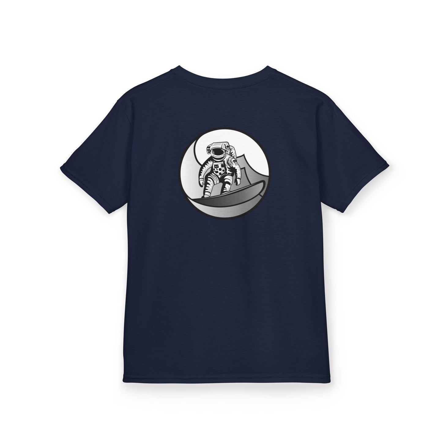 Kids Jupiter Waves Graphics Black and White Logo Shirt.