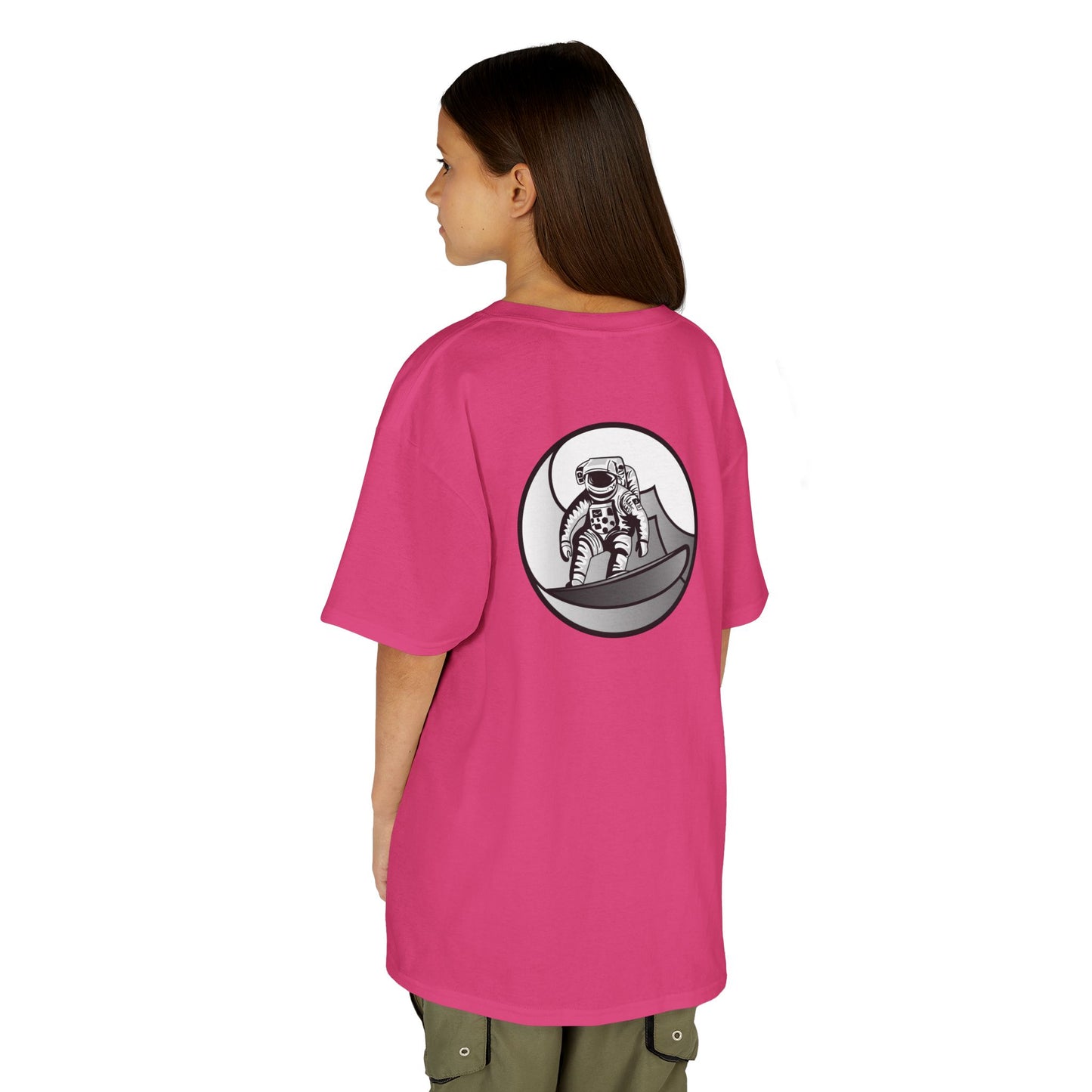 Kids Jupiter Waves Graphics Black and White Logo Shirt.