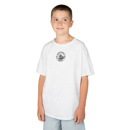 Kids Jupiter Waves Graphics Black and White Logo Shirt.
