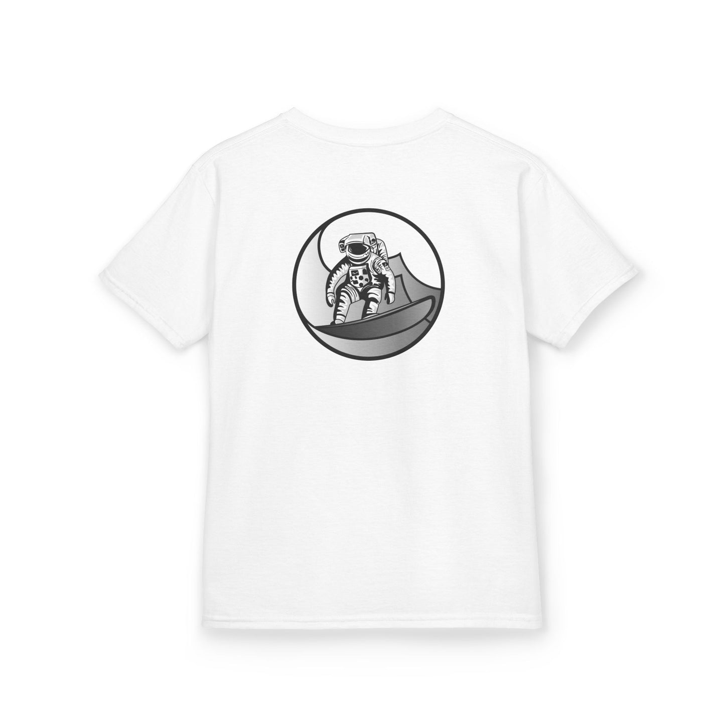 Kids Jupiter Waves Graphics Black and White Logo Shirt.
