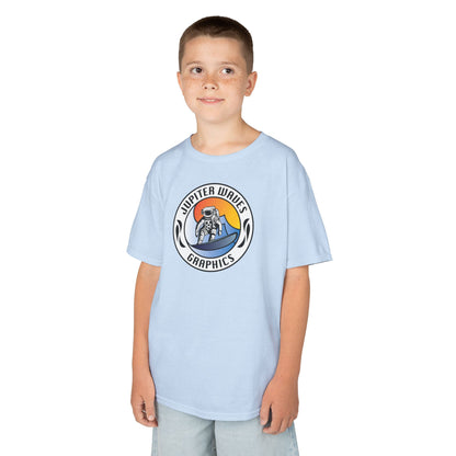 Kids Jupiter Waves Graphics Color Logo Shirt.