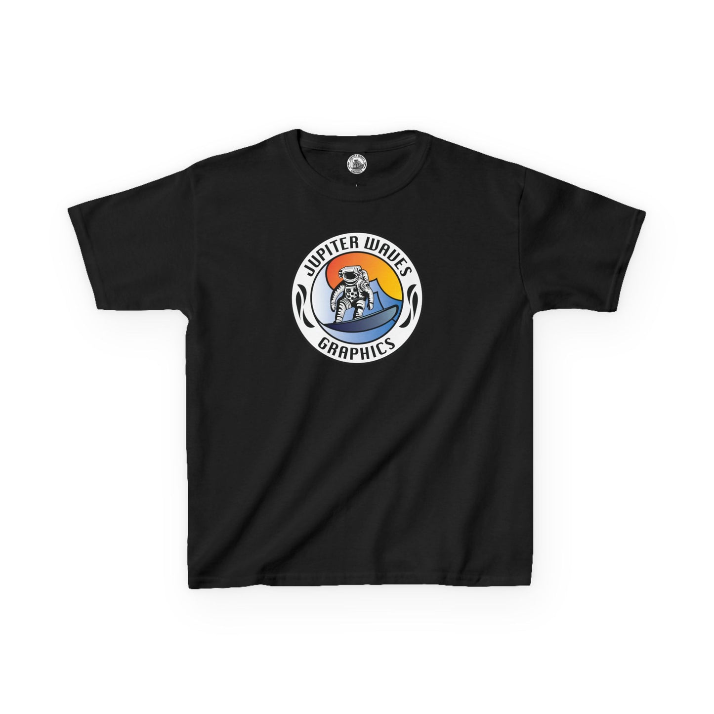 Kids Jupiter Waves Graphics Color Logo Shirt.