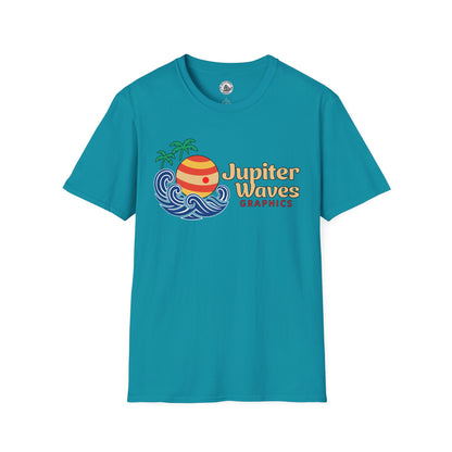 Jupiter Waves Cosmic Surf Graphic Shirt