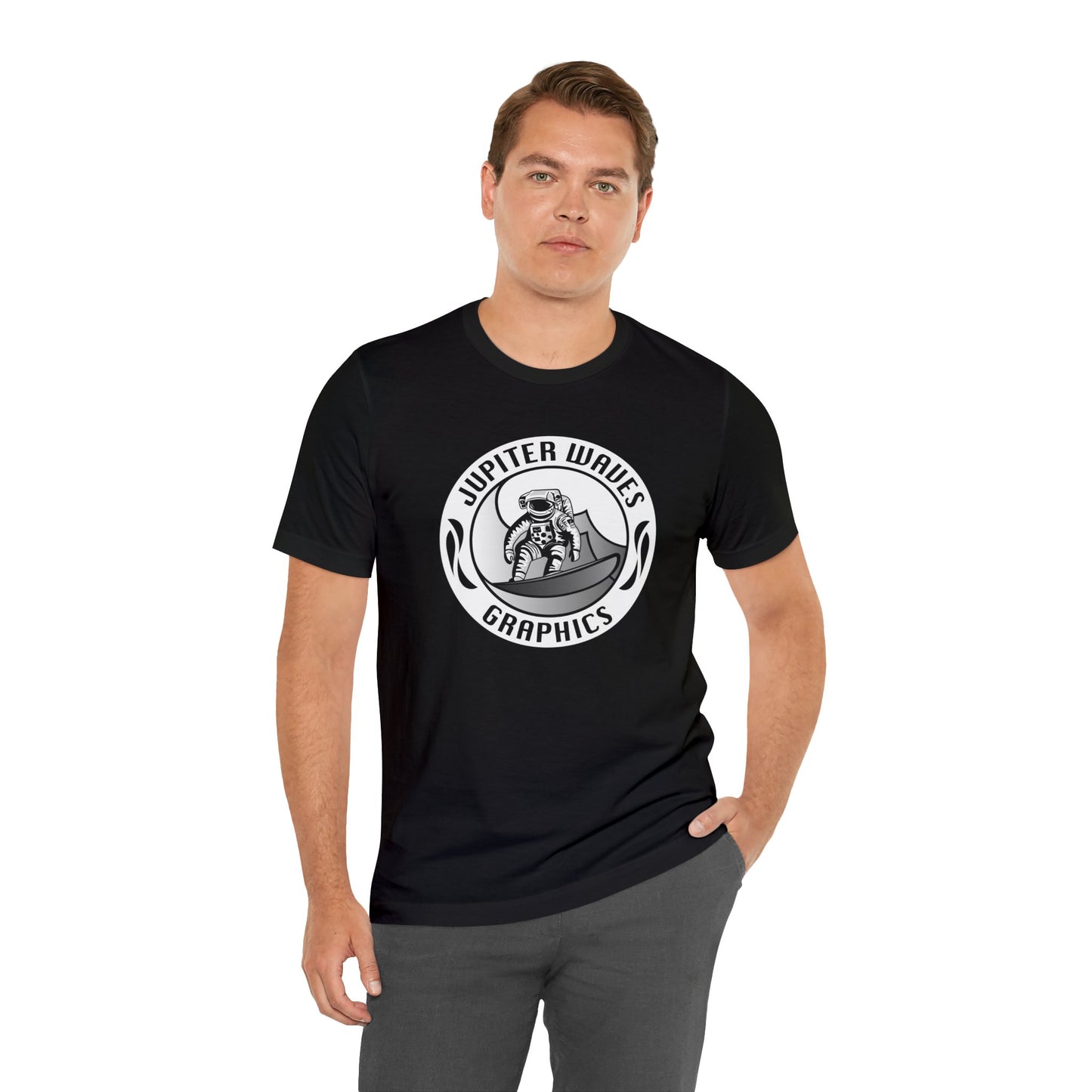 Jupiter Waves Graphics B/W logo T-shirt