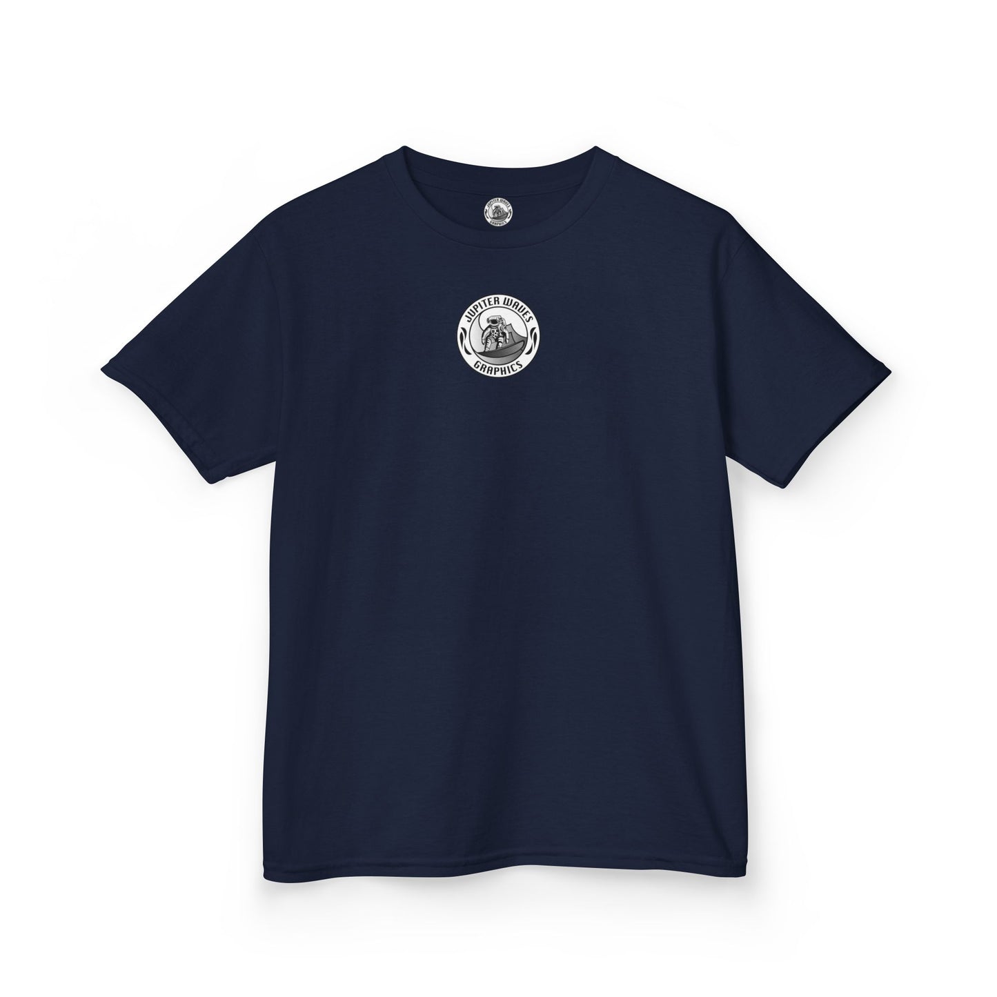 Kids Jupiter Waves Graphics Black and White Logo Shirt.