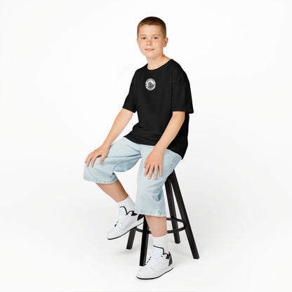 Kids Jupiter Waves Graphics Black and White Logo Shirt.