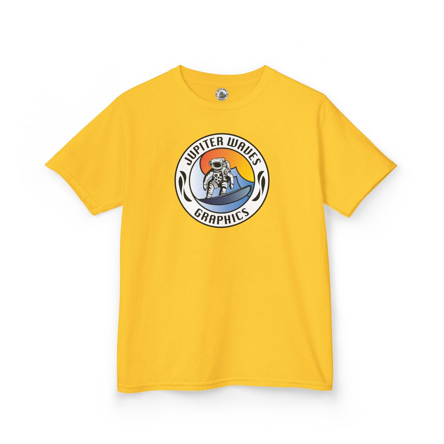 Kids Jupiter Waves Graphics Color Logo Shirt.